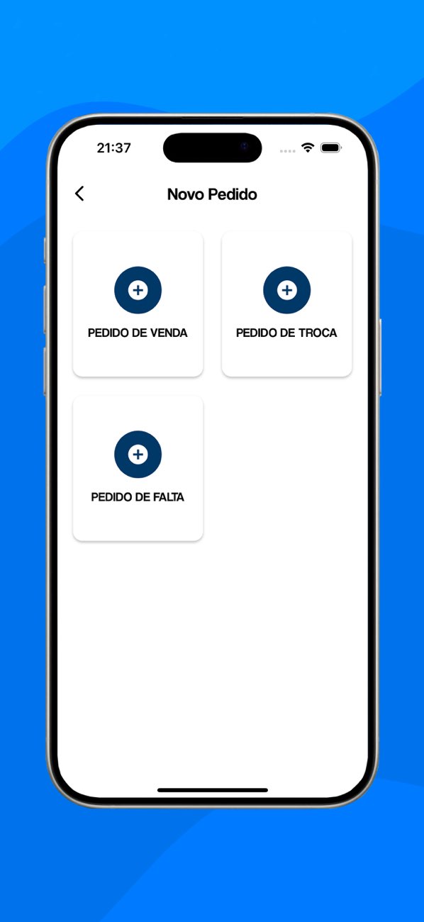 Tela do app Flye para pedidos e vendas