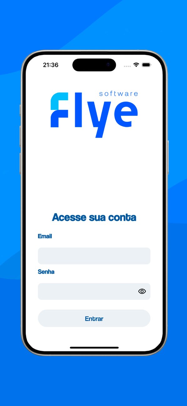 Tela do app Flye para pedidos e vendas